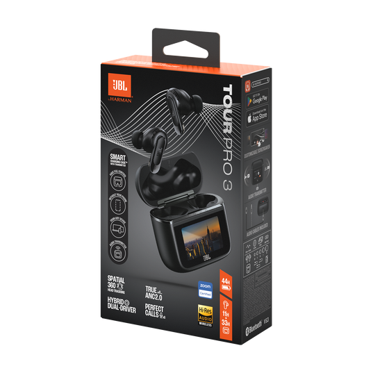JBL Tour Pro 3 - Black - True Wireless Noise Cancelling earbuds with Smart Charging Case&trade; - Detailshot 15